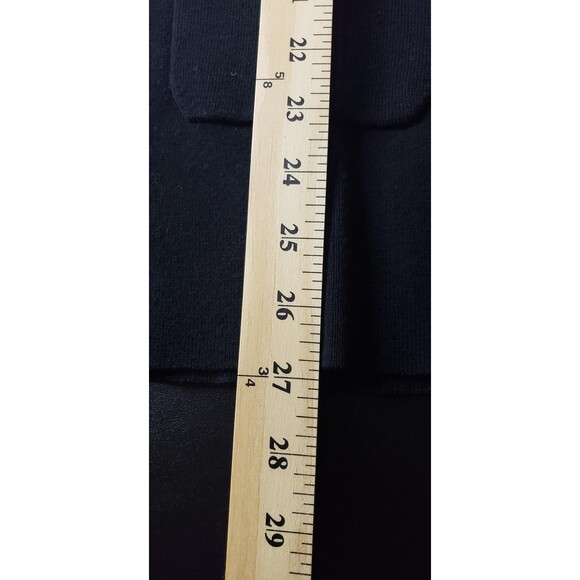 Susan Graver Style Sweater Womens 1X Black Zip Front Cardigan Pockets Knit Plus - Picture 9 of 9